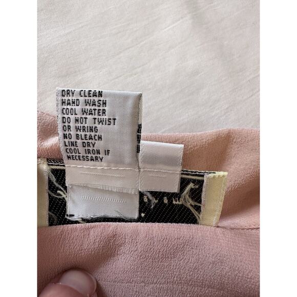 Spencer Jeremy Vintage Blouse Women's Powder Pink 100% Silk short sleeve sz S - Picture 4 of 6